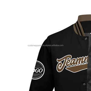 Custom Varsity Jacket MCACVJ-50 Stand Collar with Wool Body and Leather Sleeves Branded Letterman for <b>Promotions</b> - Product Image 5