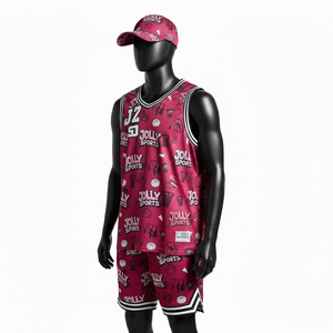 Conjunto de pantalones cortos de baloncesto para hombre, de alta calidad, 160 GSM, tela de malla deportiva, ligero, chaleco rosa, pantalones cortos, logotipo personalizado, conjunto de pantalones cortos para hombre - Product Image 4