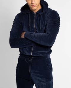 2025 moda 100% chándal de algodón para hombre, chándales deportivos para gimnasio, chándales de entrenamiento físico, conjunto de dos piezas para hombre, traje para correr para hombre - Product Image 5