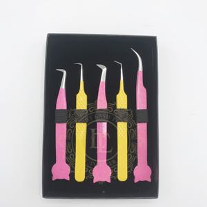 แหนบปลายเงินคีมเคลือบหลายผงทำจากสเตนเลสอย่างยั่งยืนแหนบขนตาแบบออกแบบโลโก้ได้ตามต้องการ - Product Image 1