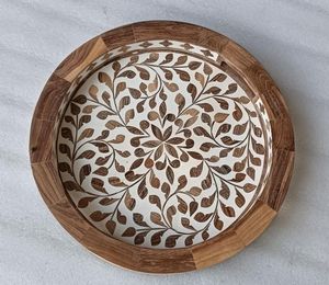 Plato de chocolate de madera único con fregona artística, ideal para vacaciones, entretenimiento, piezas de exhibición para el hogar y estilo de mesa - Product Image 4