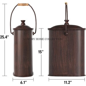 Weather-resistant metal charcoal bucket with reinforced welded joints for added durability and prolonged usage - Product Image 3