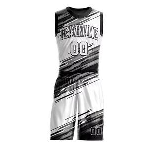 Precio ajustable uniforme de baloncesto personalizado para hombres alta calidad transpirable ligero antiarrugas equipo Jersey y pantalones cortos - Product Image 2