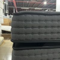 Matelas double en polyuréthane à haute résilience doux Camel, soulagement de la douleur, 7 zones de ressorts ensachés, matelas confortable