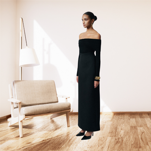 กระโปรงยาวของผู้หญิงกระโปรงแมกซี่ทรงหลวมกระโปรงผ้าใยสังเคราะห์สแปนเด็กซ์สีขาวสง่างาม - Product Image 1