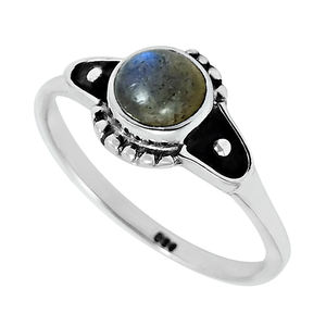 Natural Labradorite Bezel Setting <b>Rings</b> Handmade Vintage 925 Sterling Silver Gemstone Party <b>Ring</b> <b>for</b> Women Fashion Jewelry - Product Image 5