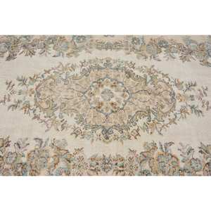 Alfombra turca Vintage clásica Beige marrón 6,1X9,9 pies Patchwork Boho tejido plano lana para sala de estar respaldo de yute - Product Image 5