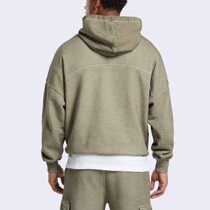 100% algodón hecho minorista hombres ácido lavado chándal conjunto diseño personalizado estilo Hip Hop hombres ácido lavado chándales - Product Image 2