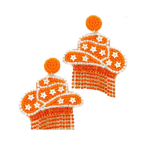 Boucles d'oreilles faites à la main en perles de l'Université du Texas Tech, bijoux imposants rouges et noirs pour les femmes pour les jours de match, en provenance d'Inde - Product Image 3