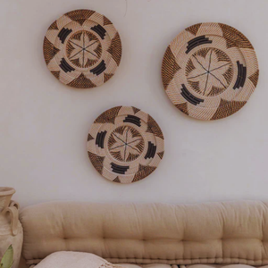 Plaques murales tissées Art déco jonc de mer de qualité supérieure tissé décor à la maison artisanat taille personnalisée fabricant du Vietnam - Product Image 4