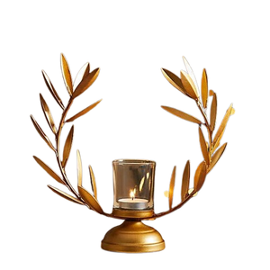 Soporte de luz en T de metal y madera Mezcla festiva de diseño moderno y encanto rústico decoración navideña perfecta para el hogar y la Oficina - Product Image 4