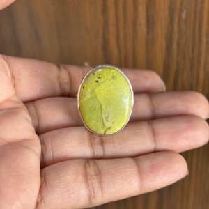 Anillo de Ópalo Verde con Piedra Preciosa, Plata de Ley 925, Joyería al por Mayor para Fiestas - Product Image 2