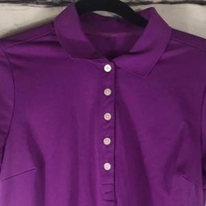 Polo de manga corta Morado para mujer de Golf, bordado de hojas, tenis, deportes lisos, informal, fabricante profesional, 2017 - Product Image 3