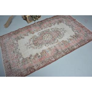 Tapis vintage 4,1x6,9 pieds, tapis persan turc en laine rouge - Product Image 2