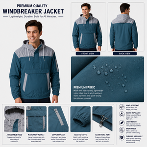 Custom Waterproof Windbreaker <b>Jacket</b> OEM Lightweight <b>Packable</b> Hooded Outdoor <b>Jacket</b> Private Label Manufacturer - Product Image 3