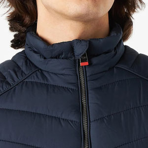 Chaqueta de invierno acolchada de nailon 100% para hombre de otoño, chaleco acolchado sin mangas con cuello levantado y capucha con cremallera de lona ligera, superventas - Product Image 3