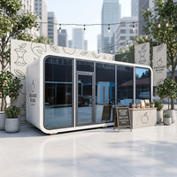 Casa Móvil Prefabricada de Acero con Diseño Moderno y Certificación CE, de 20 pies o 40 pies, Tipo Cabaña Apple, Contenedor Modular para Oficina, Hotel o Tienda