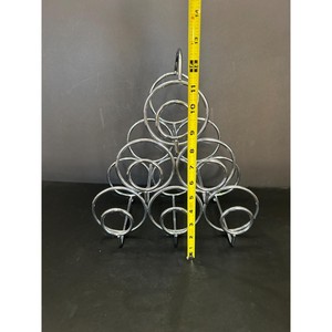 Estante de vino de acero inoxidable elegante y simple para 6 botellas, decoración minimalista moderna para Bar, 12,5 "x 10,5" x 6,5" - Product Image 3
