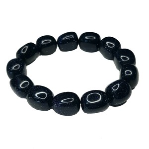 Bracelet bleu goldstone Tumbled Stone Bracelet Cristal Gemstone Bijoux De Mode Hommes et Femmes Cadeau Énergie Méditation - Product Image 1