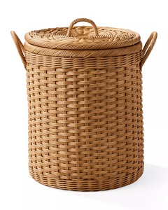 Multipurpose <b>lidded</b> rattan storage <b>basket</b> - Product Image 2