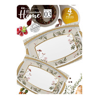 HOME TRAY-Ensemble de plateaux en mélamine rectangulaire sans danger pour la restauration avec logo lourd de bonne qualité et gratuit