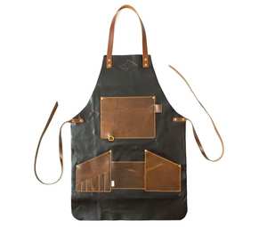 ผ้ากันเปื้อนหนังแท้ผสมผ้าแคนวาส แขนสั้น ดีไซน์ไม่ซ้ำใคร แห้งเร็ว ทนทาน ชุดยูนิฟอร์มเชฟ ราคาสุดคุ้ม กำลังขายดี - Product Image 6