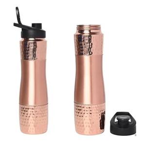 Botella de Cobre Curva de Diseño de 330 GM, 1 L, Revitaliza tu Agua, Curvada a la Perfección, Elaborada para tu Bienestar, Frasco de Cobre - Product Image 1