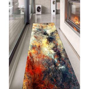 Tapis imprimé abstrait coloré - Design moderne pour chambre et cuisine, tapis en chenille - Product Image 4