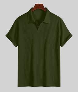 Polo décontracté à manches courtes, col à motif diamant, broderie personnalisée, prix d'usine Chine, pour le commerce transfrontalier, fabriqué au Bangladesh - Product Image 4