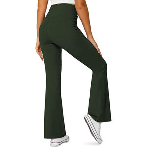 Venta Directa de Fábrica, Pantalones de Mujer de Alta Calidad, Ligeros, Sólidos, de Cintura Alta, Elásticos, de Spandex/Nailon, Ecológicos y de Secado Rápido - Product Image 4