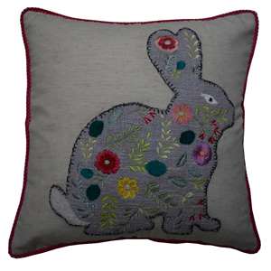 Housse de coussin d'accent pour la maison bohème, artisanat indien détaillé, coton brodé, housse de coussin pour la décoration du canapé - Product Image 3