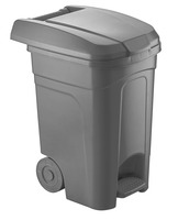 Poubelle rectangulaire AFOSSA 65L à pédale robuste, écologique, en plastique durable, avec couvercle et roues, style américain, pour intérieur/extérieur