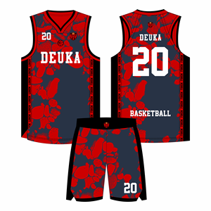 Fabrication OEM, uniformes de basket-ball personnalisés sublimés avec nom/nombre, respirants, à séchage rapide, en polyester antibactérien, ensembles d'été - Product Image 1