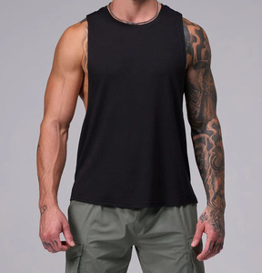 Débardeur de musculation pour homme en coton lourd personnalisé OEM, débardeur de fitness musculaire, débardeur de course à pied en spandex - Product Image 4