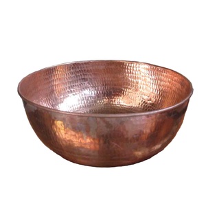 Top Arrivée Cuivre Navire Évier Rond Fabriqué À La Main Antique Finition Bassin Décor À La Maison Disponible à Des Prix De Gros - Product Image 4