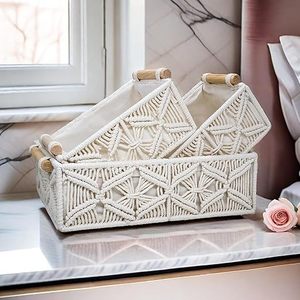 Panier de rangement en macramé de couleur noire classique qui offre une solution élégante pour les maisons minimalistes ou vintage modernes - Product Image 6