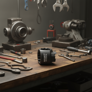 Hazet 1/2'' Short Square <b>12</b>-<b>Point</b> <b>Socket</b> with Traction Profile and Borehole - Product Image 3