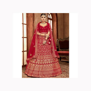 Diseñador chica joven especial Beige sin mangas suave Mono Net Chaniya Choli recién secuenciado trabajado Lehenga Cloi - Product Image 2