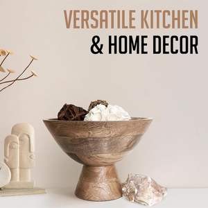 ชามแบบมีฐานหรือฐานไม้ผลไม้เป็นกุญแจผลไม้ชามใส่ลูกกวาดหรือของตกแต่งที่กลาง (8นิ้ว) - Product Image 5