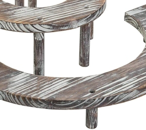 Modern Luxury Antique Rustic Wood 3 Layers Semi-Circle Cake <b>Cupcake</b> <b>Stand</b> in Wholesale Price - Product Image 4