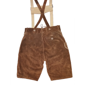 Short en cuir bavarois pour hommes de haute qualité nouveau style Oktoberfest Lederhosen avec motif solide taille moyenne rue haute - Product Image 2