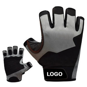 Gants de fitness légers en cuir de qualité supérieure, demi-doigts, antidérapants, avec sangle de poignet réglable, nouveau style, poignet long pour la musculation - Product Image 4