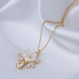 Pendentif Fleur en Pierre CZ Transparente, Bijoux en Argent Sterling 925 Faits à la Main, Collier Turc en Gros - Product Image 2