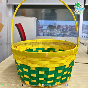 Elegancia de Pascua de producto superior: decoración de hogares europeos con cesta de bambú hecha a mano con alta calidad - Product Image 5