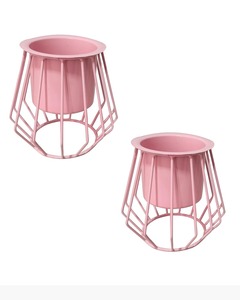 Pot de fleurs en métal rose de qualité supérieure pour plantes d'intérieur, décoration moderne pour salon, chambre à coucher, bureau et balcon, vente en gros en provenance d'Inde - Product Image 1