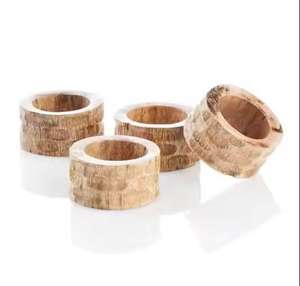 Anillos de Servilleta de Madera Antiguos, Porta Servilletas de Estilo Vintage, Ecológicos, para Bodas, Eventos y Fiestas, con Opción de Logotipo Personalizado - Product Image 4