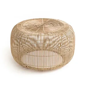 Mesa redonda de bambú para sala de estar, muebles para el hogar, color natural, fabricación al por mayor, Vietnam - Product Image 6