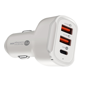 ที่ชาร์จในรถยนต์ <span class=keywords><strong>3</strong></span> พอร์ต 60W USB C, ที่ชาร์จในรถยนต์แบบ USB C สำหรับช่องจุดบุหรี่ในรถยนต์ รองรับ PD 20W ชาร์จเร็ว อะแดปเตอร์ช่องจุดบุหรี่ - Product Image 3