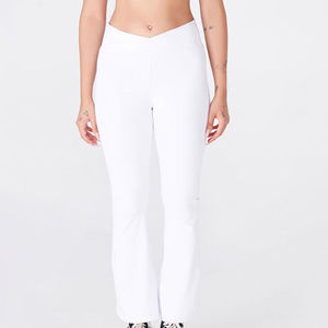 Women High Waist Yoga Set 2 Piece Gym Clothing Flare <b>Leggings</b> V Waist Workout Sets Fitness Sports Bra <b>Flared</b> Pants Activewear - Product Image 4