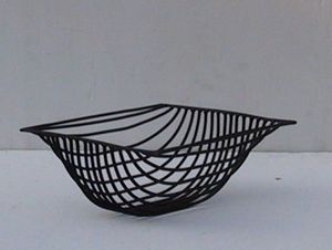 <b>Round</b> Stylish Designer Metal Fruit <b>Basket</b> With Double Layer <b>Storage</b> Creates Extra Space And Adds Charm To Kitchen Countertops - Product Image 3